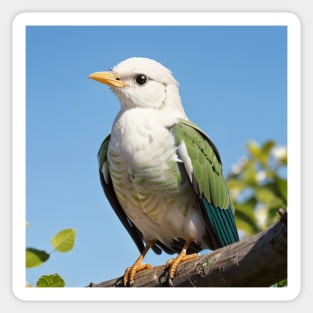 Fantasy Bird with Green and Blue Wings Sticker